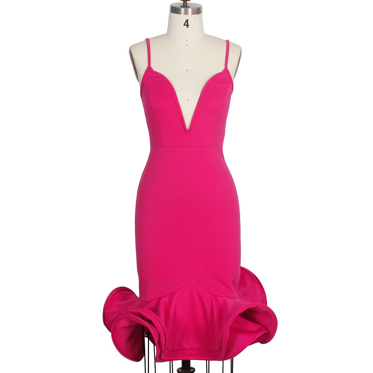 Deep V-neck Party Evening Dress