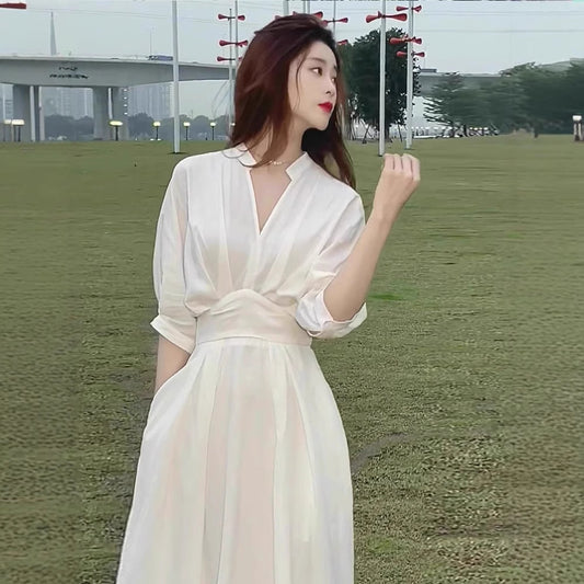 Women's High-grade Hong Kong-style Retro Long Dress