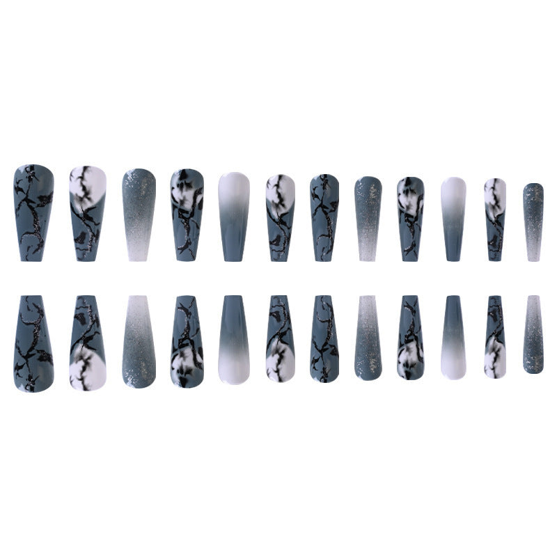 Marble Crystals Nails