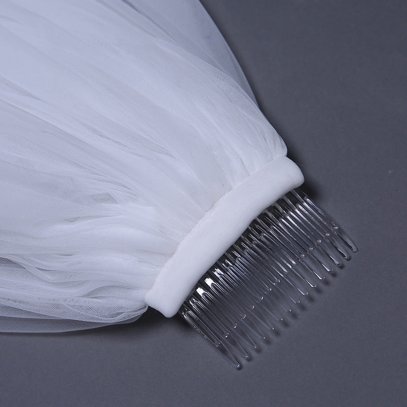 Widened Tail Simple Wedding Veil