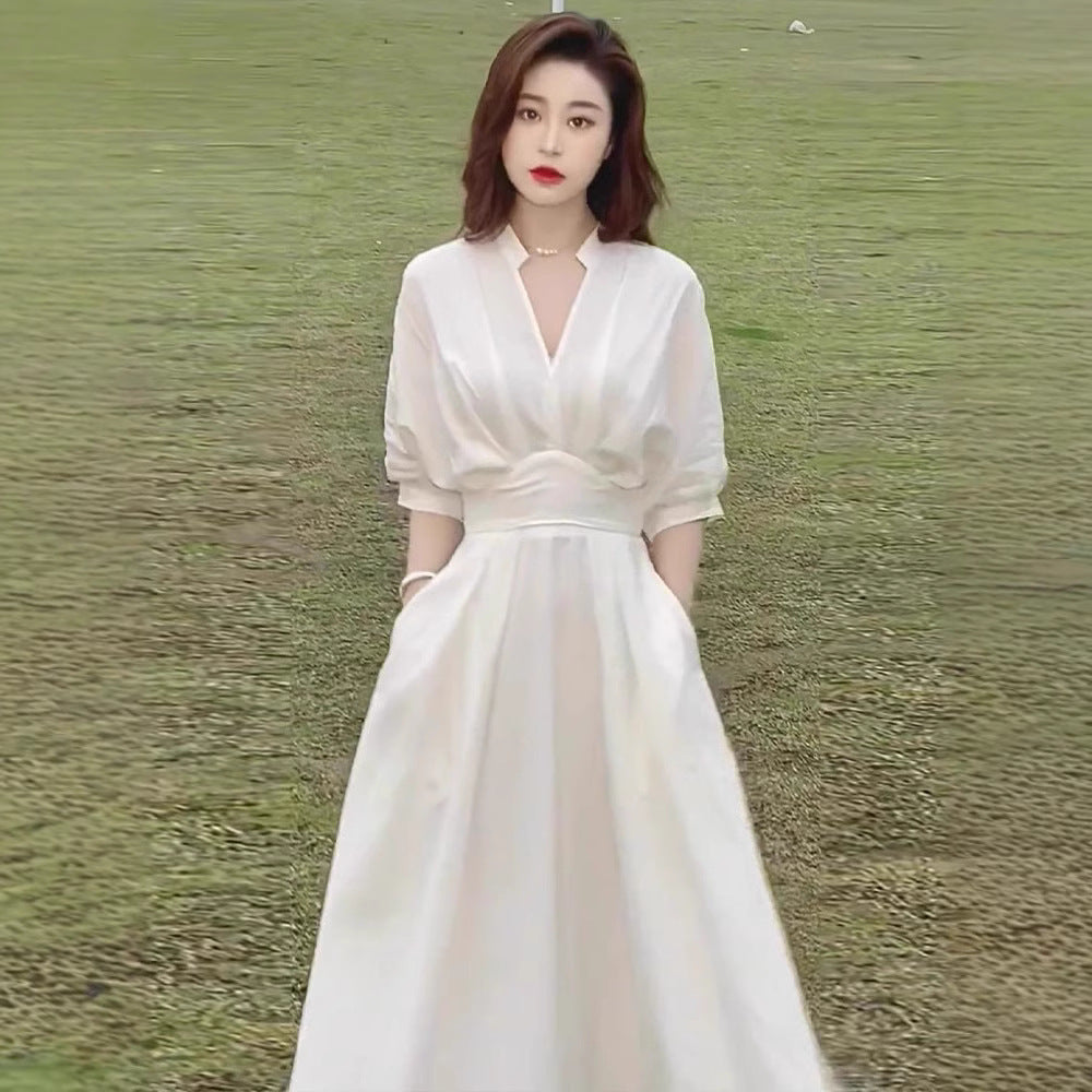 Women's High-grade Hong Kong-style Retro Long Dress