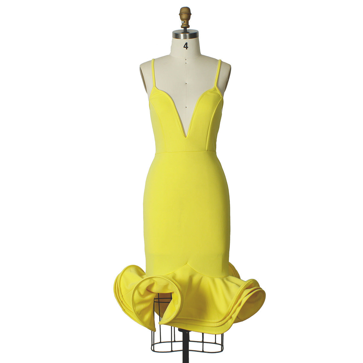 Deep V-neck Party Evening Dress