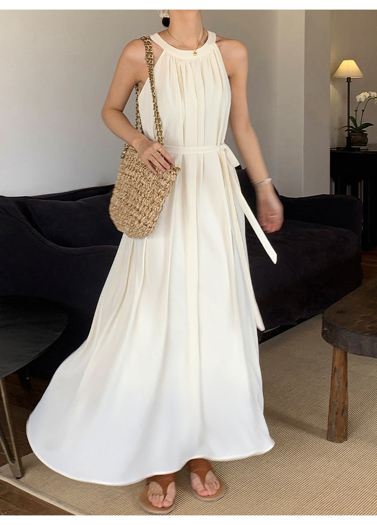 Solid Color Loose Fit Sleeveless Dress