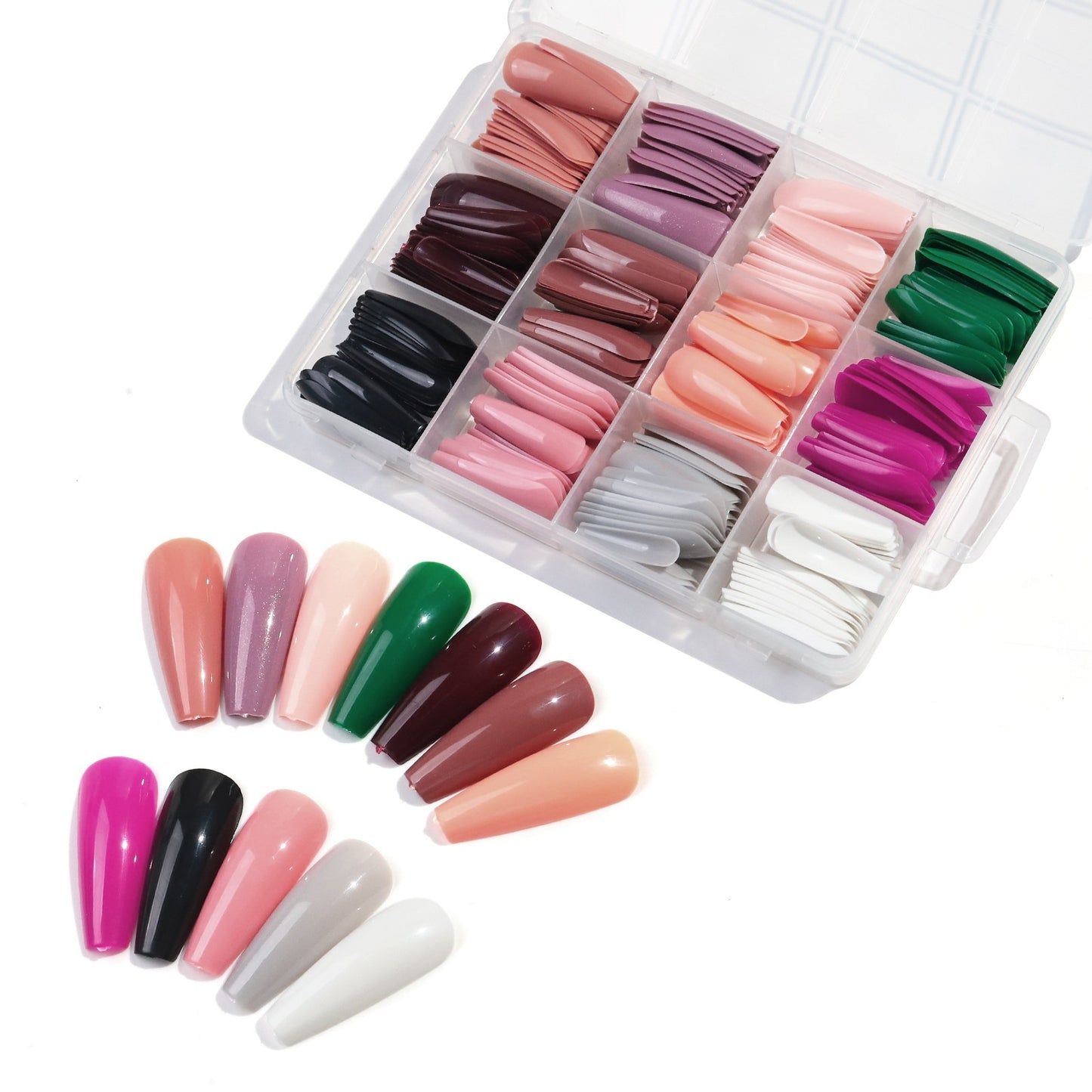 12 & 24 Grid Frosted Square Nails