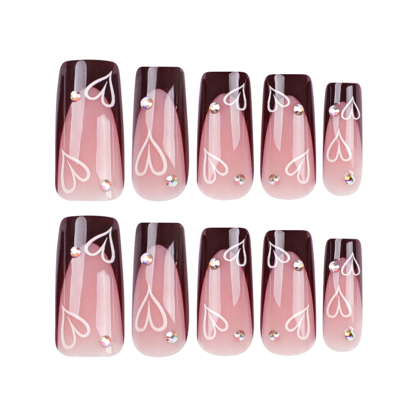 French Brown tip Nails