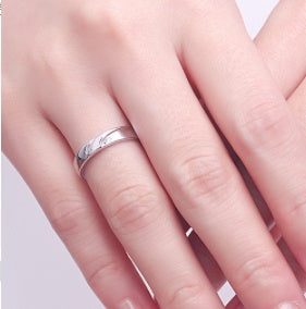 Silver Couple Ring – Minimalist Unisex Love Band for Men & Women (Single or Pair)