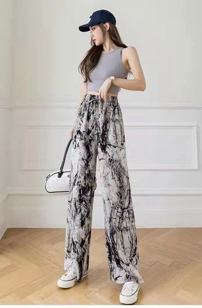 Ink Dye Straight Mopping Pants-15 Styles