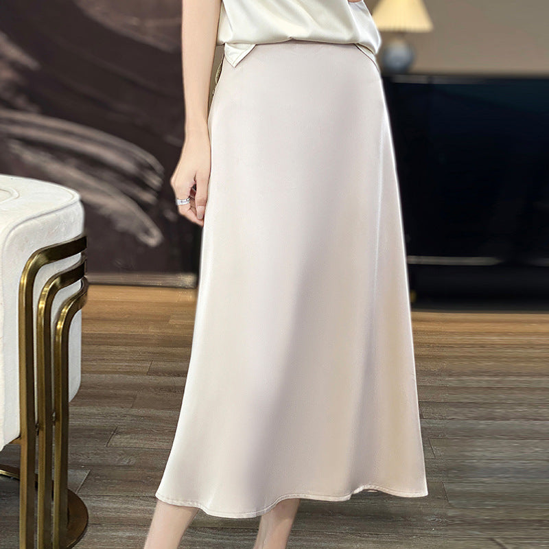 Silk Ripple High Waist Skirt-12 Colors