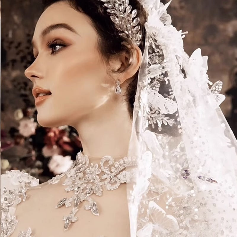 Royal Court Princess Large Tail Wedding Dress
