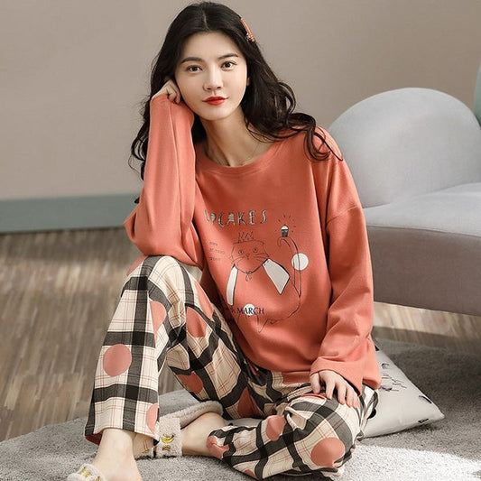 Crown Cat Pajama Set